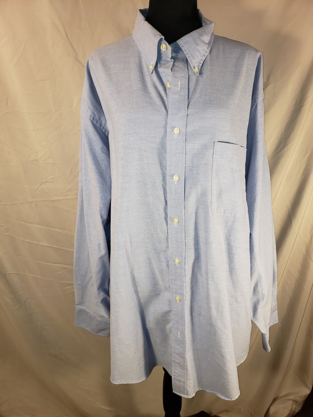 Lands' End Light Blue Button-Down Dress Shirt - 18.5 34/35